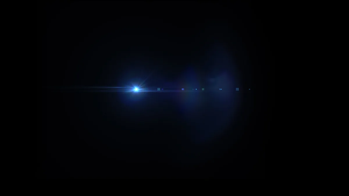 Blue Anamorphic Flare Dark Small Lens - blue anamorphic flare dark image, dark lens flare image, lens flare download