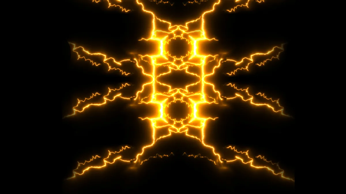 Gold Orange Electric Mirror Pattern Glowing Abstract Background - gold orange electric mirror image, orange glowing