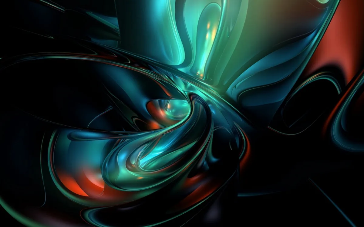 Teal Orange Abstract Swirl Dark Background - teal orange abstract swirl image, dark abstract background image, abstract