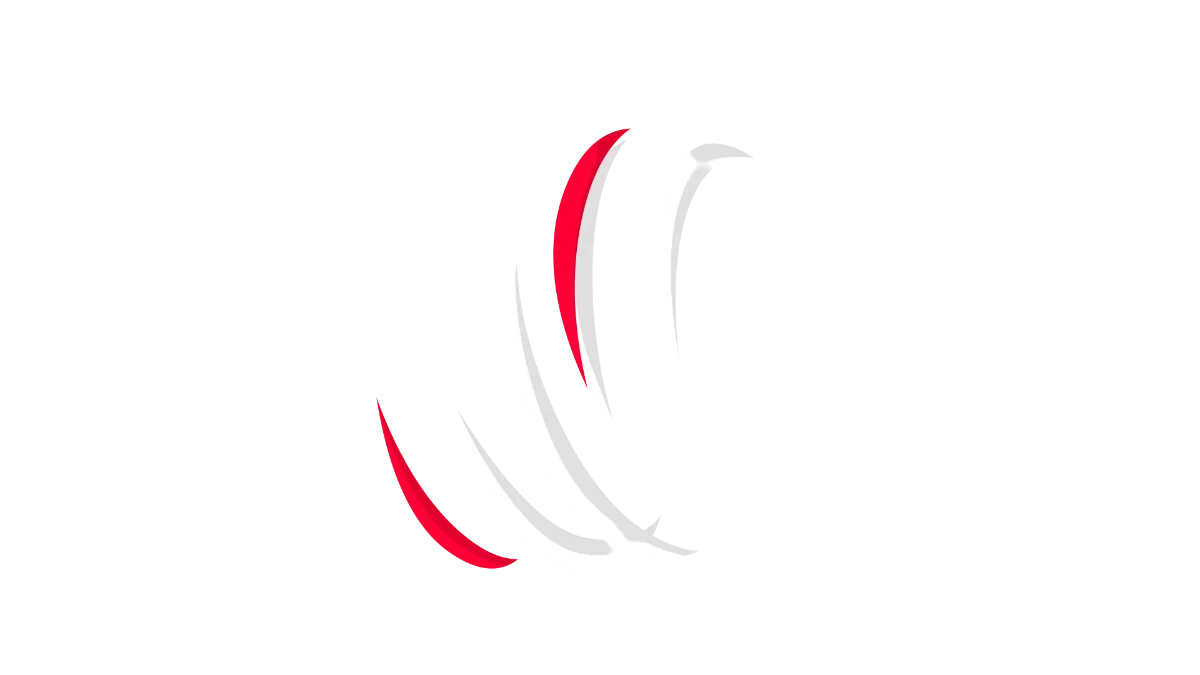 White Red Triple Crescent Slashes Abstract Shape PNG - white red triple crescent png, white abstract shape png, shapes