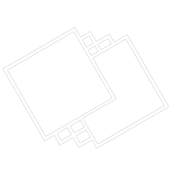 White Squares Outline Overlapping Abstract Shape PNG - white squares outline overlapping png, white abstract shape png