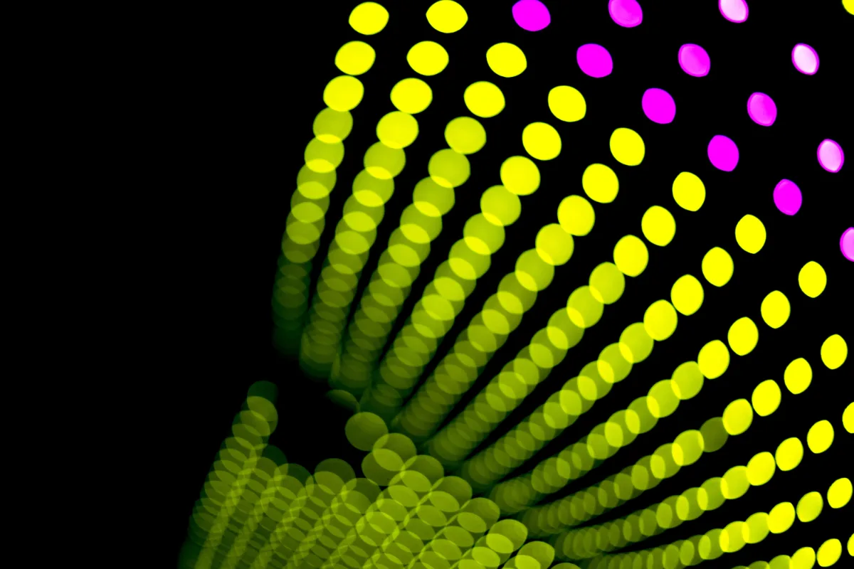 Yellow Green Dotted Fan Rays Light Streak Overlay - yellow green dotted fan image, yellow light streak overlay image