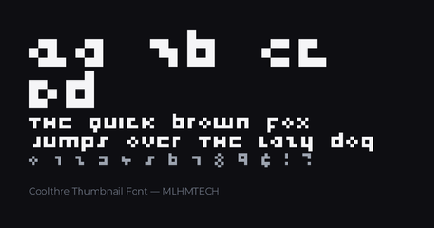 Coolthre Thumbnail Font typeface specimen — alphabet and sample text