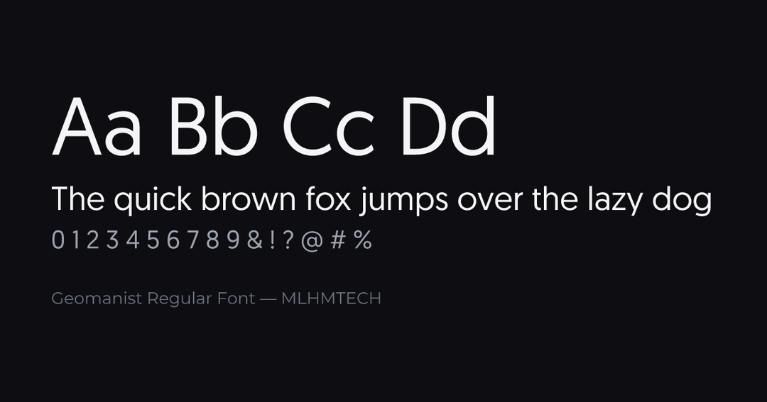 Geomanist Regular Font typeface specimen — alphabet and sample text