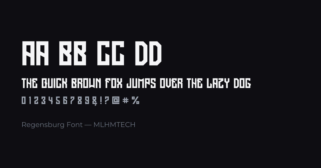 Regensburg Font typeface specimen — alphabet and sample text